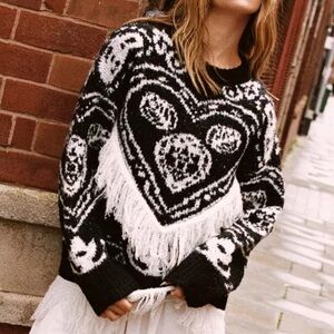 NWT Mono Fringe Crewneck sweater
